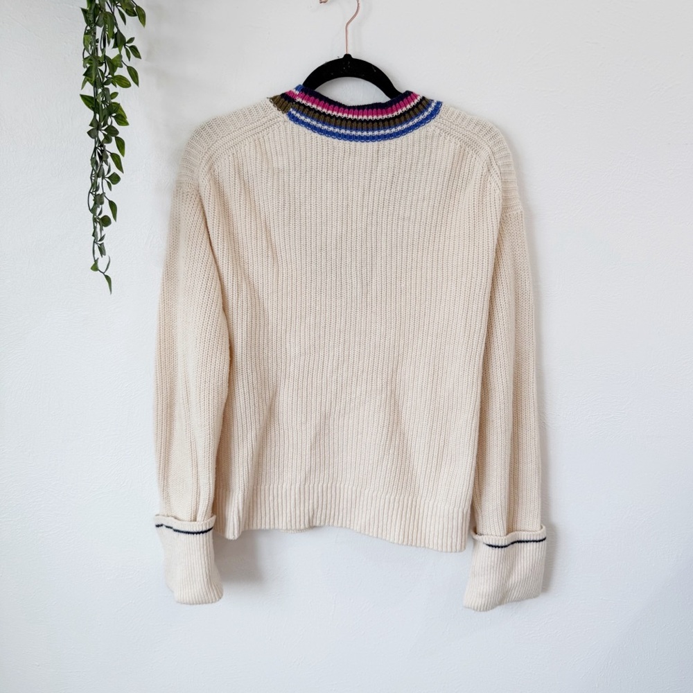 Scotch & Soda V-Neck Crochet Sweater Sz M - Picture 3 of 6